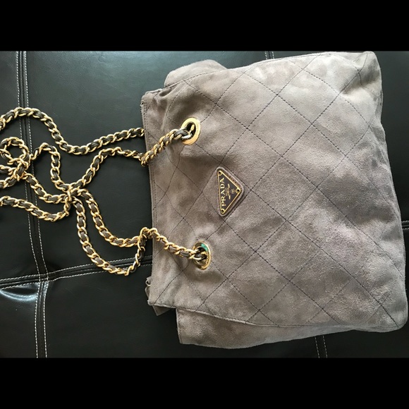 vintage suede prada bag